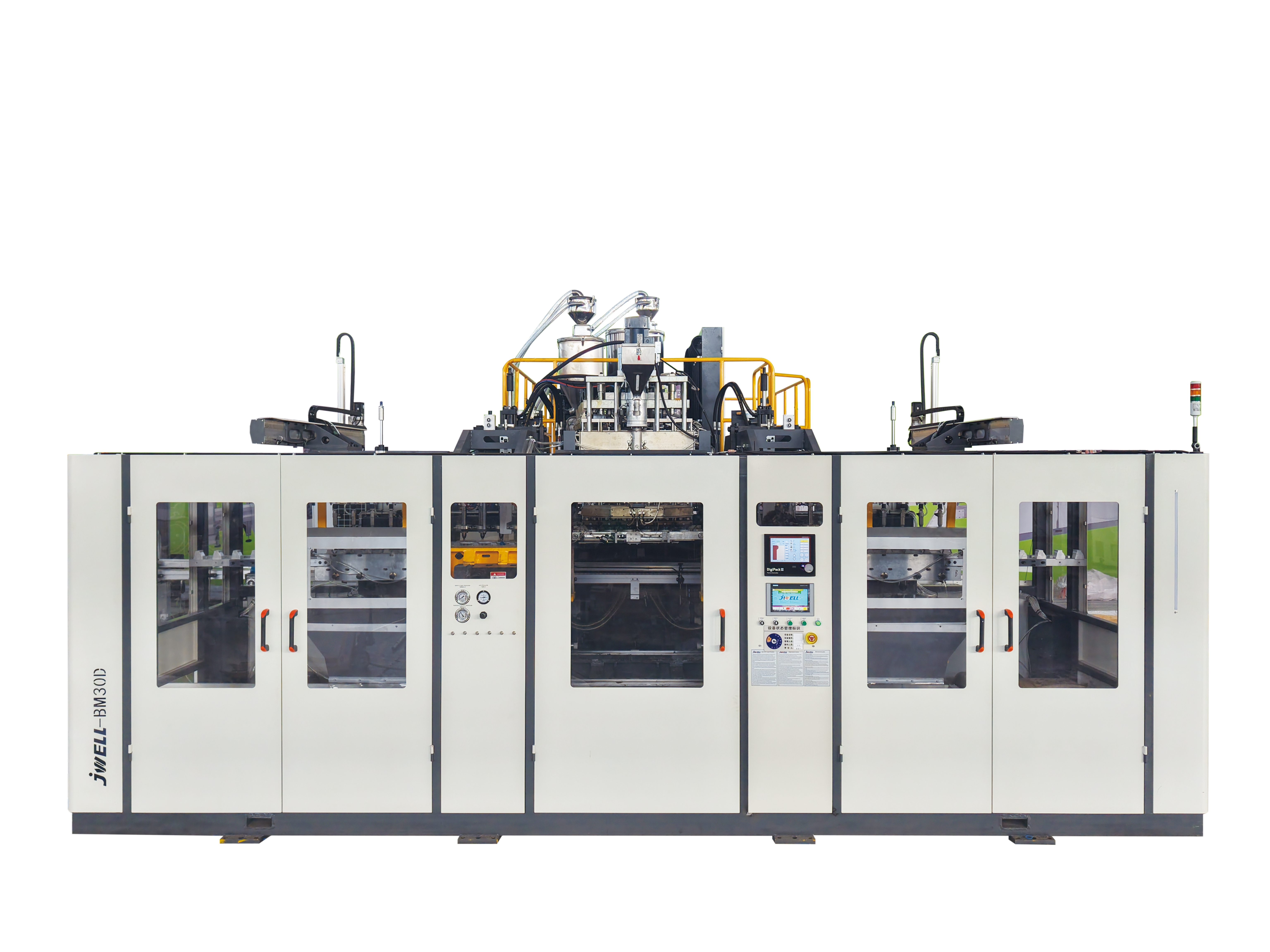 30-литровая двухстанционная выдувная машина для химической упаковки 